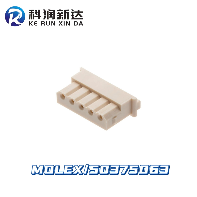 MOLEX 503750632.50mm Pitch, Mini-SPOX Receptacle Crimp Housing, Single Row, Friction Lock, 6 Circuit