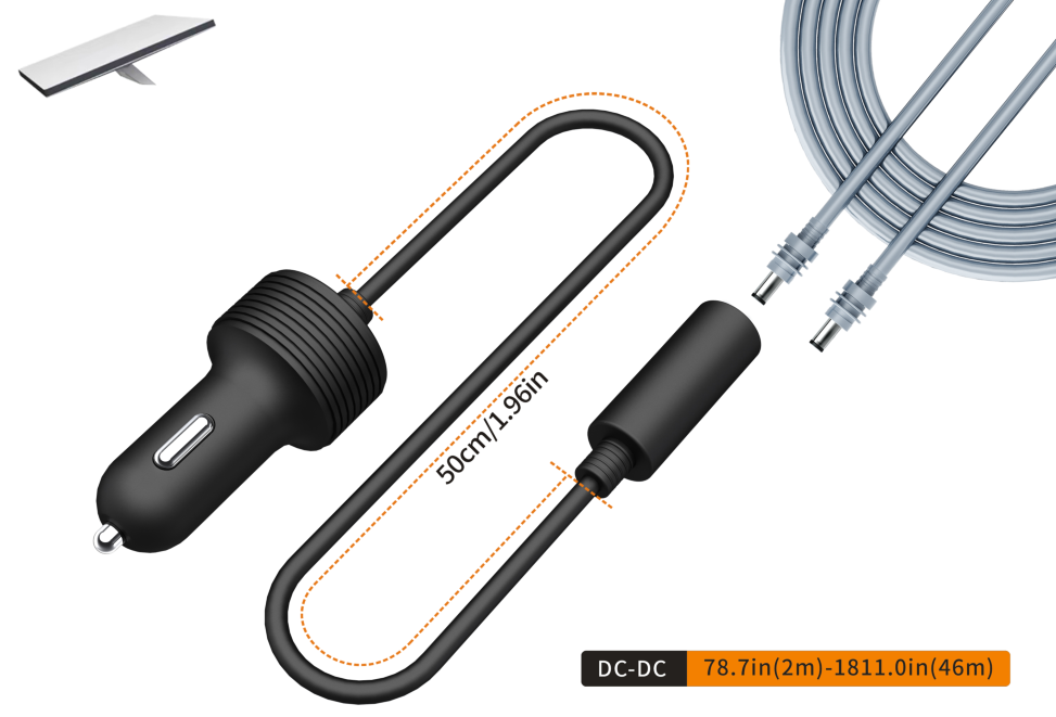 Starlink Car Charger Sealed Silicone O-Ring with Lighted Adapter Cable
