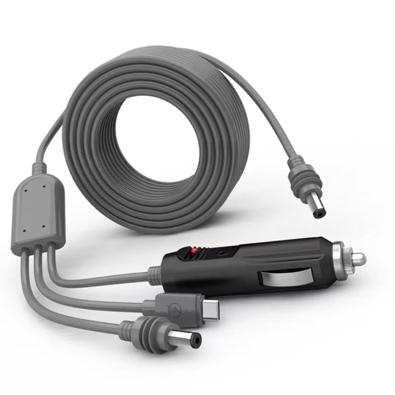 LED Indicator 3-in-1 Car Charger DC Cabl