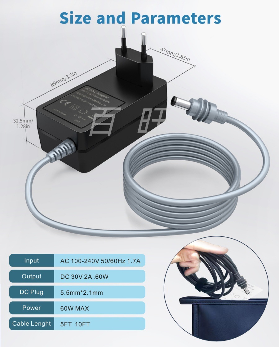 Starlink Mini 3/4 EU 30V2A 60W PSU Water